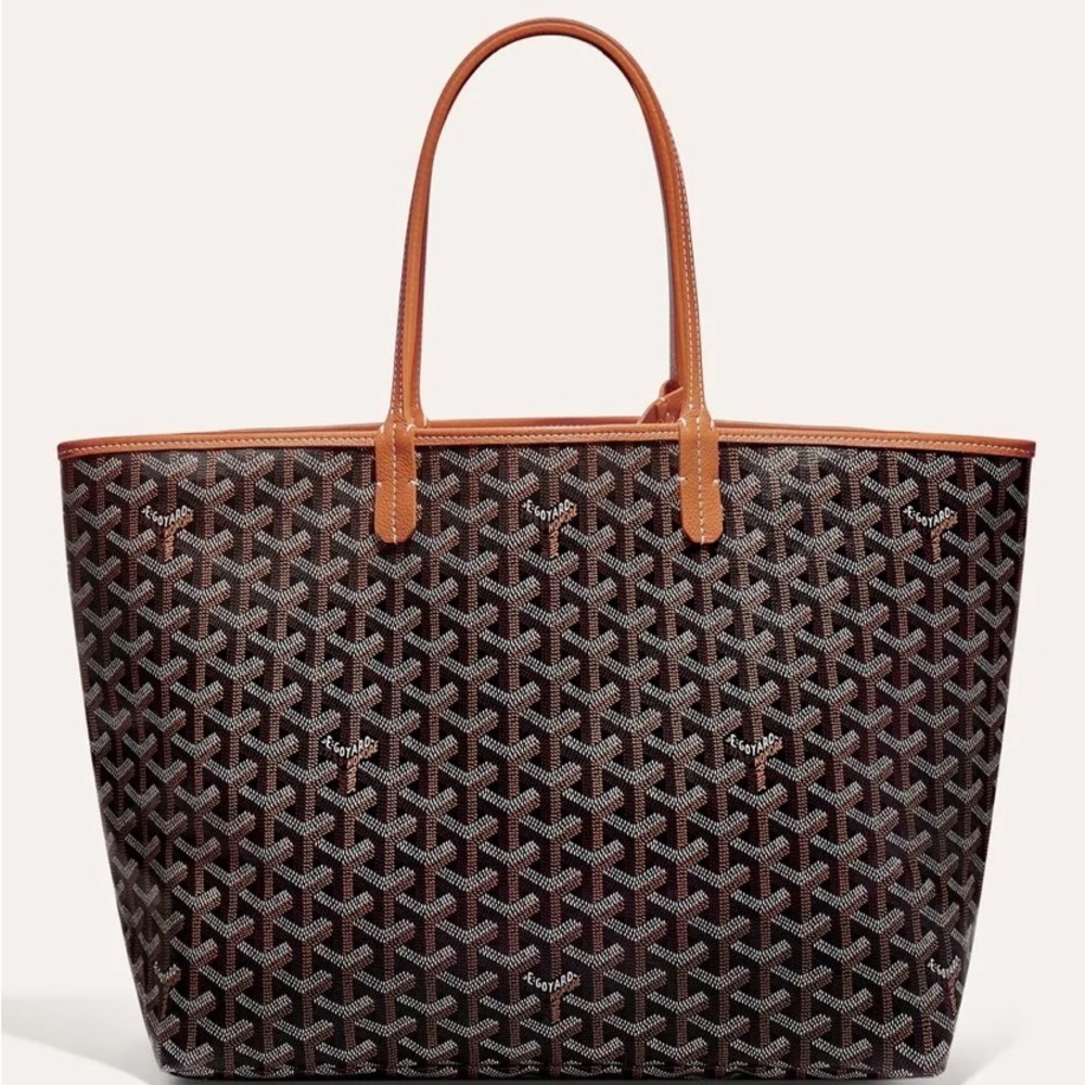 Authentic Goyard Classic Brown and Black St Louis GM Tote - Picture 2 of 9